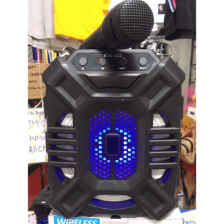 Wireless Karaoke Bluetooth Speaker KTX-1222 with Mic Support, USB/TF, AUX, FM Radio Price in Pakistan | LAPTAB