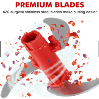 Manual Speedy Pull Food Chopper with Curved Blades, BPA-Free, Portable for Vegetables Price in Pakistan | LAPTAB