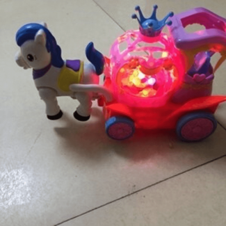 Magic Carriage Music & Light Horse Carriage Toy with Flashing Lights and Bump & Go Action Price in Pakistan | LAPTAB