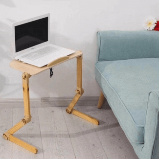 Laptop Table with Adjustable Stand and Cooling Pad