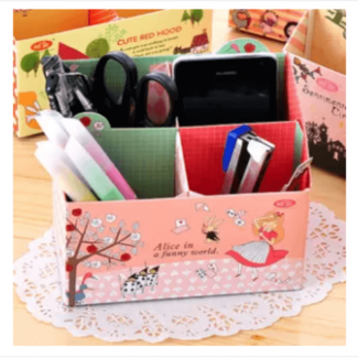 Pencil Organizer DIY Kit Made of High Quality Coated Thick Paper Craft for Desk