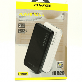Awei P28K 10000mAh Power Bank with Fast Charging, Dual Ports, LED Display Price in Pakistan | LAPTAB