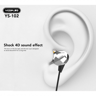 Original Earphone 4D Sound Effect YS-102 with Built-In Control and Silicone Earmuffs Price in Pakistan | LAPTAB