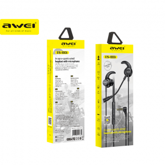 AWEI ES-180i In-Ear Gaming Earphones with Dual Microphone, Sub Woofers, and Volume Control Price in Pakistan | LAPTAB