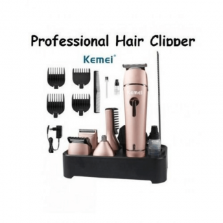 Kemei KM-1015 Professional 10-in-1 Men's Grooming Kit with Ceramic Cutter Heads and Turbo Boost Price in Pakistan | LAPTAB