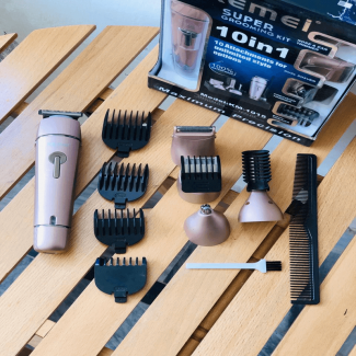 Kemei KM-1015 Professional 10-in-1 Men's Grooming Kit with Ceramic Cutter Heads and Turbo Boost Price in Pakistan | LAPTAB