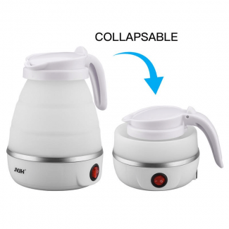 Electric Foldable Kettle with Stainless Steel Heating, Safety Features, and Anti-Scald Handle Price in Pakistan | LAPTAB