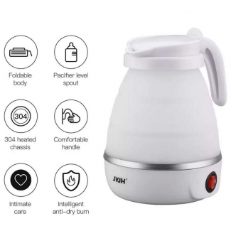 Electric Foldable Kettle with Stainless Steel Heating, Safety Features, and Anti-Scald Handle Price in Pakistan | LAPTAB