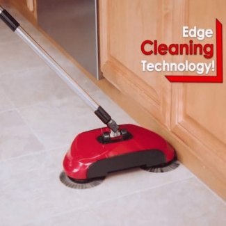 Cordless Hard Floor Manual Roto Sweeper Lightweight with 360? Rotating Brushes and Built-in Dust Pan Price in Pakistan | LAPTAB
