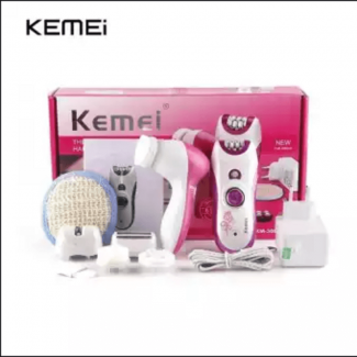 Kemei KM-3066 6-in-1 Rechargeable Epilator with Light, Two Speeds, and Callus Remover Price in Pakistan | LAPTAB
