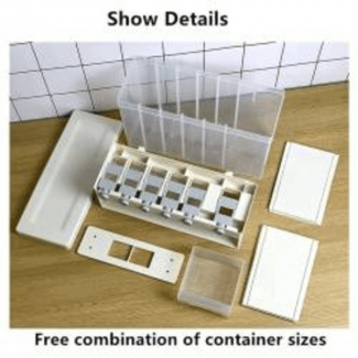 Wall Mounted Kitchen Rice and Cereal Dispenser with 6 Compartments, Food Grade PP Price in Pakistan | LAPTAB