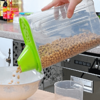 Large 1L Food Storage Container with Measuring Cup Lid and Pour Nozzle Price in Pakistan | LAPTAB