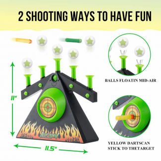 Glow In The Dark Hover Shot Floating Target Game with Adjustable Pillars and Blasters Price in Pakistan | LAPTAB
