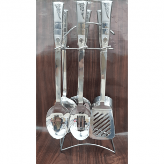 7pcs Stainless Steel Cutlery Set With Holder Stand 