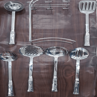7-Piece Stainless Steel Cutlery Set with Holder Stand for Everyday and Formal Use Price in Pakistan | LAPTAB