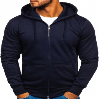 Men's Casual Zipper Hoodie Sweatshirt, Polyester Cotton, Full Sleeve, Multiple Colors Price in Pakistan | LAPTAB