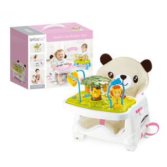 Baby Plastic Booster Seat High Chair with Adjustable Height, Safety Straps, and Removable Foldable Tray for Babies up to 3 Years Price in Pakistan | LAPTAB