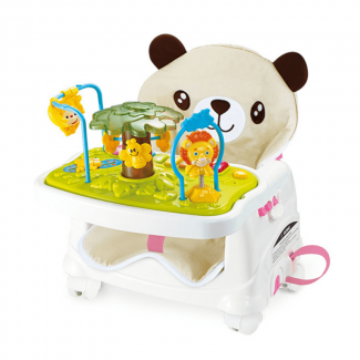 Baby Plastic Booster Seat High Chair With Removable Foldable Tray