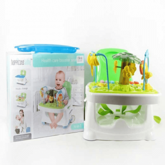 Baby Plastic Booster Seat High Chair with Adjustable Height, Safety Straps, and Removable Foldable Tray for Babies up to 3 Years Price in Pakistan | LAPTAB