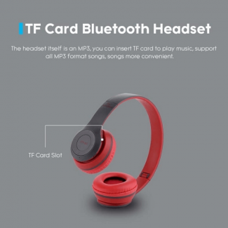 Bluetooth Stereo Wireless Headset with Subwoofer, Noise Cancelling, Mic, Bluetooth 4.1, Aux, TF Card, FM Radio Price in Pakistan | LAPTAB