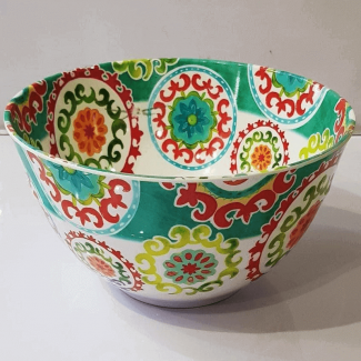 Melamine Crockery Anti Knock Big Bowl Floral Pattern