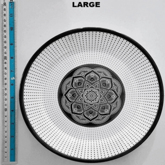 Set of 3 Printed Double Glazed Melamine Dinner Plates ? Large, Medium, Small Price in Pakistan | LAPTAB