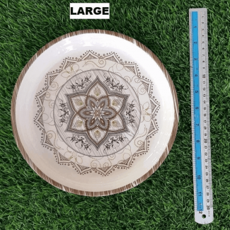 Set of 3 Double Glazed Melamine Dinner Plates with Floral Design, Durable and Food Grade Price in Pakistan | LAPTAB