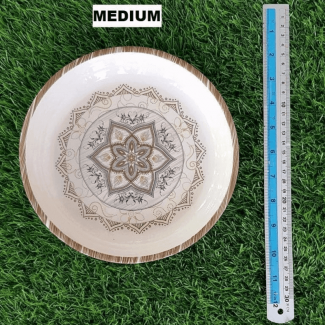 Set of 3 Double Glazed Melamine Dinner Plates with Floral Design, Durable and Food Grade Price in Pakistan | LAPTAB