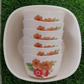 Set of 7 Melamine Custard Bowls, Food Grade, Durable, Eco-Friendly, Easy Clean Price in Pakistan | LAPTAB