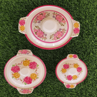 Set of 3 Melamine Crockery Bowls Set