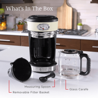 Retro Style 8-Cup Home Coffee Machine with Timer, Display, and Anti-Drip Function Price in Pakistan | LAPTAB