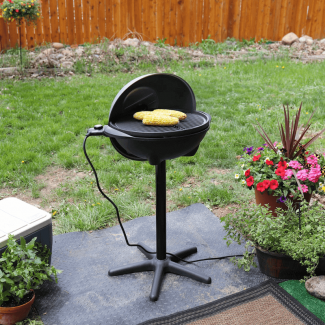 George Foreman Indoor/Outdoor Electric Metal Grill with Lid, Removable Plates, Adjustable Temperature Price in Pakistan | LAPTAB