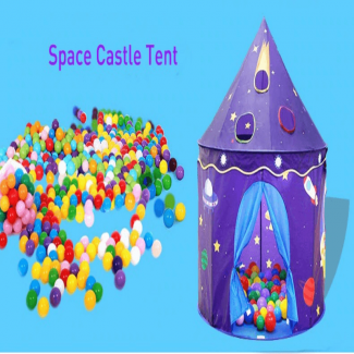 Foldable Kids Castle Tent with Air Vents, Waterproof Polyester, Portable Playhouse Price in Pakistan | LAPTAB