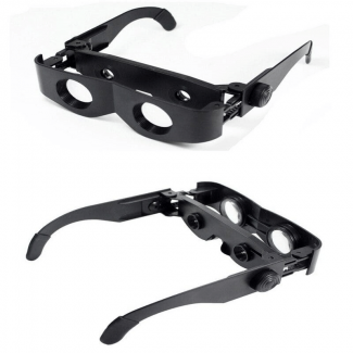 Glasses Style Telescope 400X Magnifier Binoculars with Adjustable Focus and Sunshade