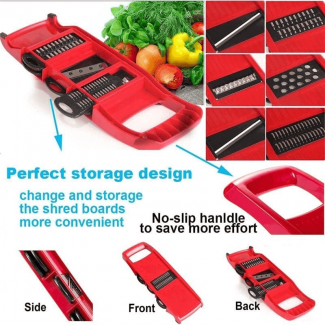 Vegetable Cutter with 6 Interchangeable Blades for Slicing, Grating, and Chopping Price in Pakistan | LAPTAB