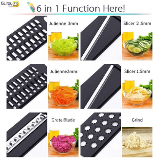 Vegetable Cutter with 6 Interchangeable Blades for Slicing, Grating, and Chopping Price in Pakistan | LAPTAB