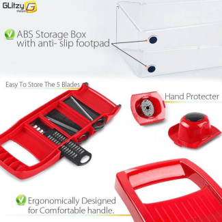 Vegetable Cutter with 6 Interchangeable Blades for Slicing, Grating, and Chopping Price in Pakistan | LAPTAB