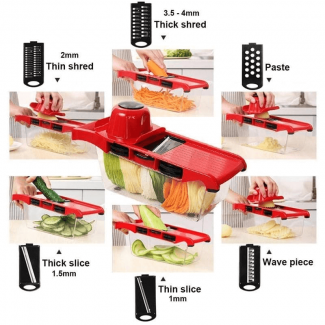 Vegetable Cutter with 6 Interchangeable Blades for Slicing, Grating, and Chopping Price in Pakistan | LAPTAB