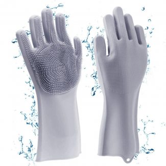Silicone Dishwashing Gloves with Scrubbers, Heat Resistant, Reusable, Multi-Purpose Price in Pakistan | LAPTAB