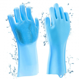 Silicone Dishwashing Gloves with Scrubbers, Heat Resistant, Reusable, Multi-Purpose Price in Pakistan | LAPTAB