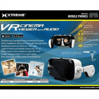 Xtreme VR Virtual Reality Headset with Adjustable Headphones and Lens, White Price in Pakistan | LAPTAB