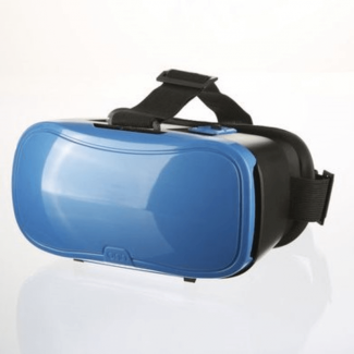 ONN VR Virtual Reality Headset Blue, Lightweight, Adjustable Straps, Fits Phones Up to 6