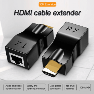 HDMI Cable Extender 4K 1080P over Cat5e/6 RJ45 Network with Dual Ports, 30m Range Price in Pakistan | LAPTAB