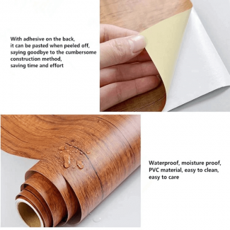 Waterproof Deep Wood Vinyl Wallpaper Roll, Self-Adhesive, Embossed PVC, Moisture-Proof Price in Pakistan | LAPTAB