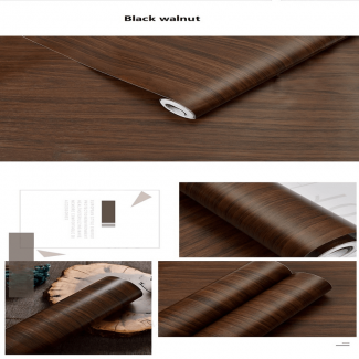 Waterproof Black Walnut Vinyl Wallpaper Roll, Self-Adhesive, Embossed PVC, Mold-Proof Price in Pakistan | LAPTAB