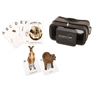 ReTrak ETVRARZOO 4D Utopia 360 VR Headset with Interactive Animal Zoo Cards for Kids 5+ Price in Pakistan | LAPTAB