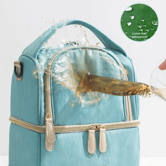 Double Layer Picnic Camping Food Carrier Bag with Insulated Aluminum Foil, Foldable and Reusable Price in Pakistan | LAPTAB