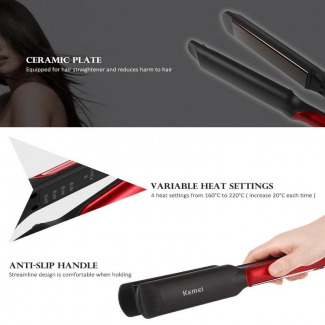 Kemei KM-531 Wet/Dry Hair Straightener with Quick Heat and Thermal Protection Price in Pakistan | LAPTAB
