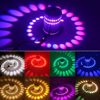 LED Spiral Effect Wall Light with RGB Color Change for Home Decoration Price in Pakistan | LAPTAB