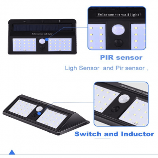 40 LEDs Solar Garden Light with Motion Sensor, Waterproof, UV Protected Price in Pakistan | LAPTAB